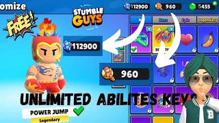 How to Get Free Ability Keys in Stumble Guys  Upgrade all Emotes video [upl. by Bostow]