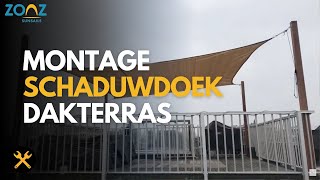 Schaduwdoek op dakterras [upl. by Yrgoerg]