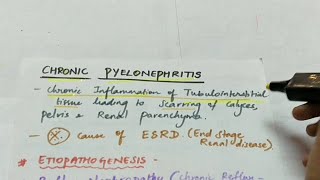 Chronic pyelonephritis  Pathology  Handwritten notes [upl. by Malin]