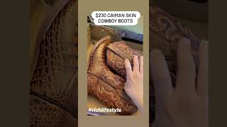 Cant Beat 230 Caiman Skin Cowboy Boots westernwear mensfashion fyp [upl. by Ellehc]