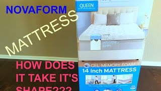 GEL MATTRESS Expanding review  ComfortGrande NOVAFORM  how it grows [upl. by Onitsoga]