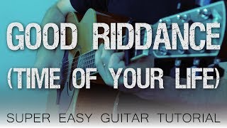 Good Riddance Time Of Your Life  Green Day  Easy Guitar Tutorial [upl. by Melany88]