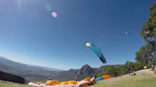 Experienced pilot attempting to launch the Niviuk Icepeak  slow motion [upl. by Harland86]