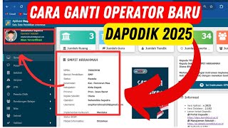 Cara Mengganti Operator Sekolah Di Dapodik 2025  Mudah  SDM Data [upl. by Alit]