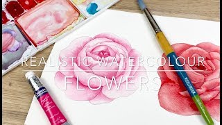 Easy Realistic Watercolour Flowers [upl. by Favata964]