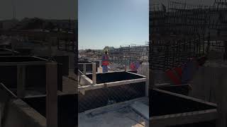 Steel bar installation footings stage construction shortvideo highlights [upl. by Tonya]