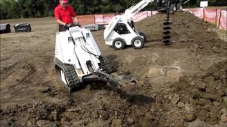 RAMROD Mini Skid Loader 1330 with Mini Dipper Attachment [upl. by Lyram]