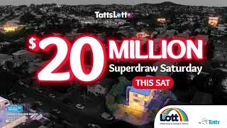 20M TattsLotto Superdraw 13 August 2022  The Lott  Official Home of Australias Lotteries [upl. by Esinel579]