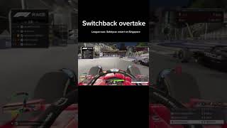 F1 Leaguerace switchback overtake after safetycar restart Track Marina Bay CiurcutSingaporef1 [upl. by Lavinia]