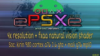 Epsxe  Best Ps1 emulator Android  4x resolution gametest kirin 980 [upl. by Airotkiv]