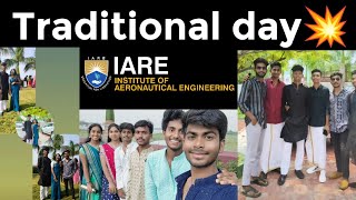 Traditional day at IARE collegeInstitute of aeronautical engineeringiare college fests btech [upl. by Aneem]