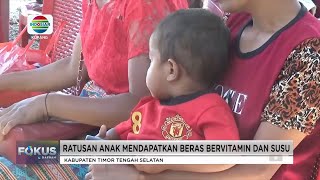 RATUSAN ANAK DI DESA OINLASI MENDAPATKAN BERAS BERVITAMIN DAN SUSU  INDOSIAR KUPANG [upl. by Lateehs]