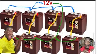 Installation 8 batterie en12v24v et 48v eep power Haïti [upl. by Cornia134]