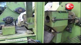 Inline Rod and Wire Blast Cleaning Machine  Granalladora en linea de Rollos de Alambre y Barras [upl. by Best]