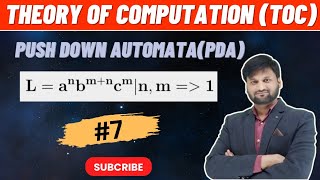 Design a PDA for anbnbmcmCFL Language  Push down automata  Automata theory  TOC [upl. by Sirhc370]