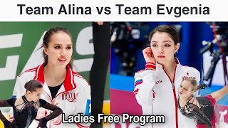 Team Alina Zagitova vs Team Evgenia Medvedeva  Ladies Free Program Channel One Trophy [upl. by Anol]