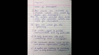 Class 4 Transport and communication notes in english Environmental studies [upl. by Odranar646]