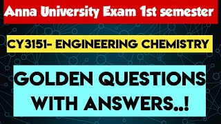 CY3151Engineering Chemistry2marksImportant questionsEngineering king [upl. by Zeret]