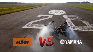 Yamaha MT 09 vs KTM 890 Duke R  The Ultimate middleweight naked shootout  KNOX armour [upl. by Biddie]