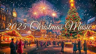 Relaxing Christmas Music 🎄 Snowy Christmas Night Ambience ⛄Merry Christmas 2025 [upl. by Aihceyt]