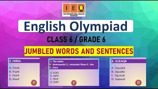 ENGLISH OLYMPIAD CLASS 6  JUMBLED WORDS AND SENTENCES  GRADE 6 [upl. by Jeavons]