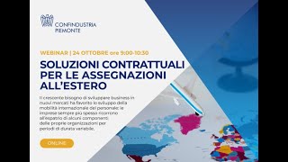 Webinar ECA Italia  Soluzioni contrattuali per le assegnazioni allestero [upl. by Agosto]