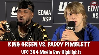 UFC 304 Bobby King Green amp Paddy Pimblett Media Day Highlights [upl. by Dodson848]