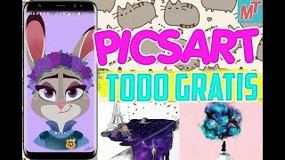 Todo GRATIS de PicsArt Efectos Filtros Mascaras Fuentes Collage  Marcos [upl. by Aminta]