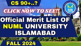 1st Merit List of NUML University Islamabad  NUML University Islamabad [upl. by Wentworth]