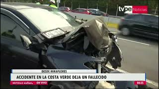 Accidente en Costa Verde deja un fallecido en Miraflores [upl. by Ahtikal]