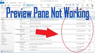 How To Fix Microsoft Outlook 2016 Preview Pane Not showingWorking [upl. by Bank45]