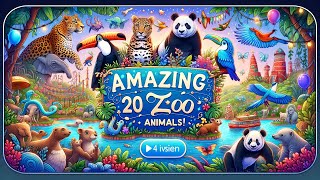 20 Zoo Animals for Kids Fun Facts and Adventures at the Zoo [upl. by Otipaga]