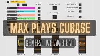 ⭐ Max MSP Plays Cubase  generativ music  chill  ambient [upl. by Neils]