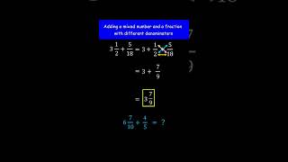 3 12  518   Add the Mixed number and the Fraction with unlike denominators  Prealgebra [upl. by Burt]