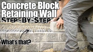 How to Build a Block Retaining Wall DIY Guide [upl. by Hooper534]