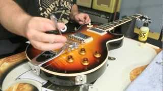 How to Install a Bigsby B7 and Vibramate V7 on Gibson Les Paul Standard by Scott Sill [upl. by Serilda739]