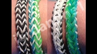 New FlipSide Bracelet  Rainbow Loom  Easy Beginner Level  Reversible Crazy Loom Bandaloom [upl. by Sergo]