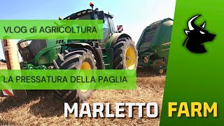 🇮🇹 MARLETTO FARM  La pressatura della paglia  Vlog di Agricoltura [upl. by Anilrac]