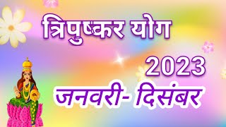 त्रिपुष्कर योग 2023 दिन और समय tripushkar yog 2023 date and time  Tripushkar yog 2023 list [upl. by Osicnarf281]