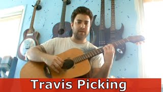 Guitar Tutorial Travis Picking  Ragtime Picking  Fingerstyle Lesson [upl. by Tessil]