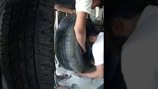 Tubeless tyre top cat repairtubeless car tyre tires viralshort rajutyreripiarig120 [upl. by Lot]