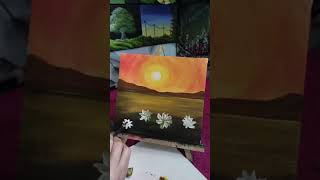 Lukisan simple dg acrylic art drawingtutorial acrylicpainting canvaspainting shortvideo [upl. by Ah]