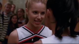 Glee  Santana and Quinn fight 2x01 [upl. by Lliw]