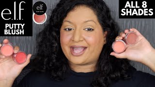 Elf Putty Blush Review I All 8 shades [upl. by Fatsug453]