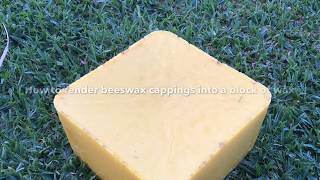 Beeswax cappings rendered to a clean block of wax [upl. by Tchao854]