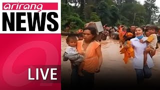 LIVEARIRANG NEWS Hundreds reported missing several dead in Laos following hydropower [upl. by Welton539]