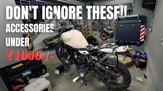 Cheap amp underrated Motorcycle Accessories under 1000 RS that are GameChanger 💰🤫 [upl. by Nogem]