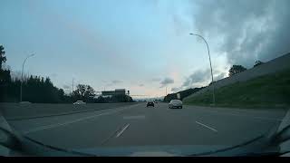 Lincoln Crosses Double White Lines Dashcam [upl. by Nyledam]