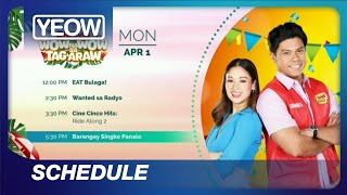 TV5  Monday Afternoon schedule 01APR 2024 [upl. by Ihcego236]