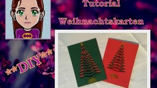 Weihnachtskarte basteln 02 [upl. by Enilkcaj]